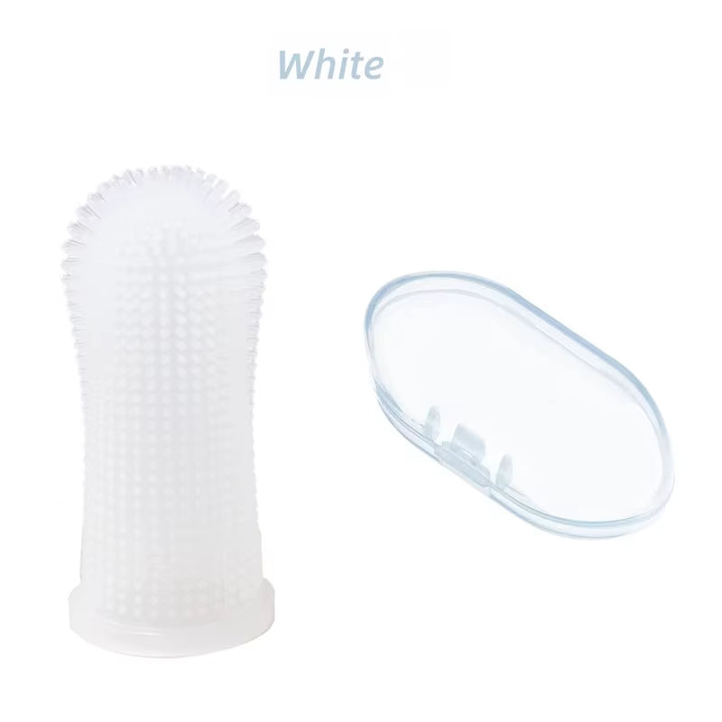 Dog Super Soft Pet Finger Toothbrush Teeth Cleaning Bad Breath Care Nontoxic Silicone Tooth Brush Tool Dog Cat Cleaning Supplies