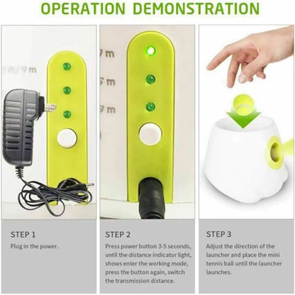 Automatic Ball Launcher Throwing Machine Dog Toys Interactive Tennis Pet Thrower with 3 Balls